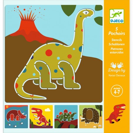 Pochoirs - Dinosaures - DJE-DJ08863 - DJECO - Pochoirs - Le Nuage de Charlotte