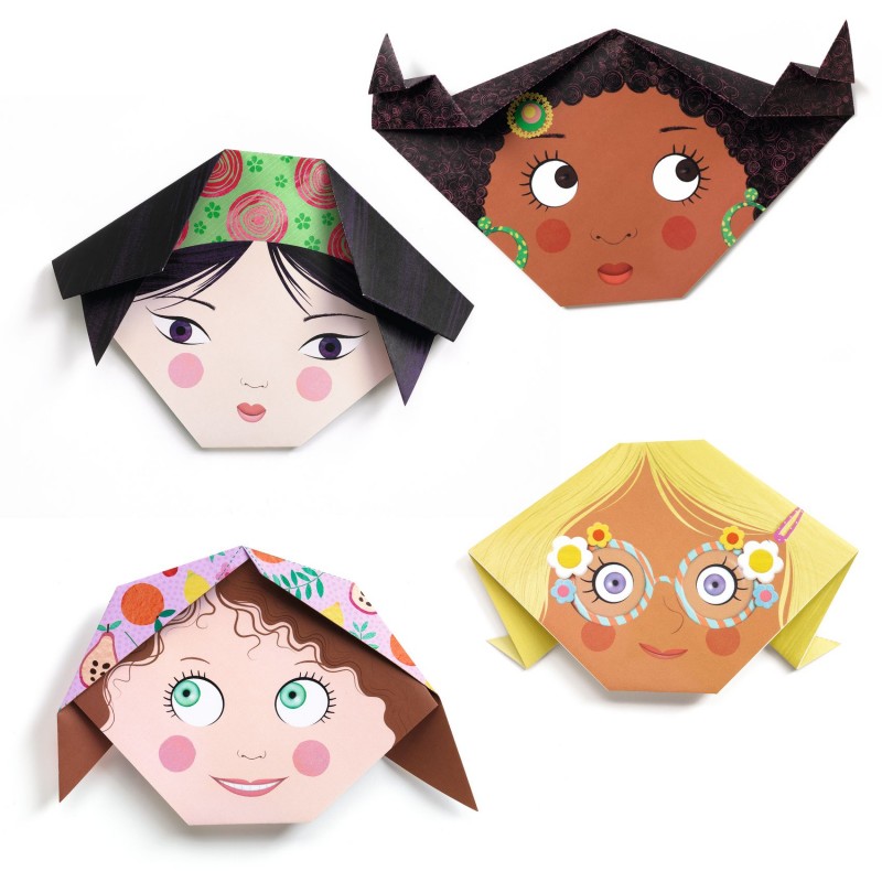 An introduction to origami - Pretty faces - DJE-DJ08757 - DJECO - Origami - Le Nuage de Charlotte