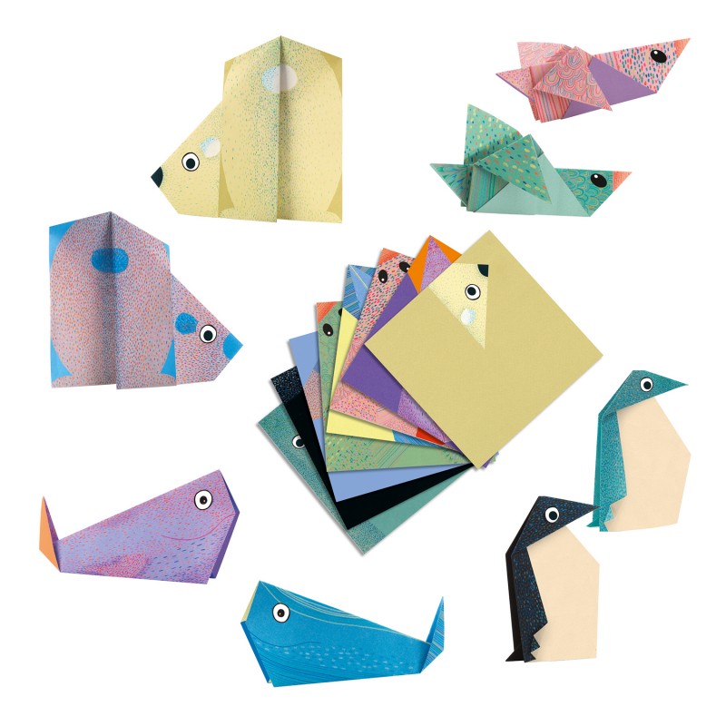 Origami facile - Les animaux polaires - DJE-DJ08777 - DJECO - Origami - Le Nuage de Charlotte