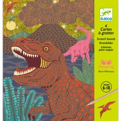 Cartes à gratter - Le règne des dinosaures - DJE-DJ08760 - DJECO - Cartes à gratter - Le Nuage de Charlotte