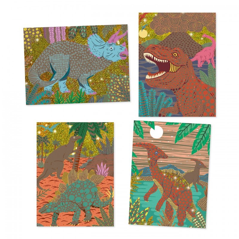 Scratch boards - When dinosaurs reigned - DJE-DJ08760 - DJECO - Scratch cards - Le Nuage de Charlotte