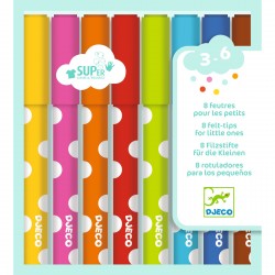 8 feutres pour les petits - DJE-DJ09001 - DJECO - Stylos, crayons, ... - Le Nuage de Charlotte