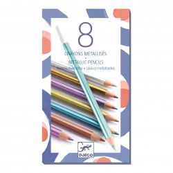 8 crayons métallisés - DJE-DJ09753 - DJECO - Stylos, crayons, ... - Le Nuage de Charlotte