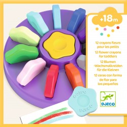 12 flower crayons for toddlers - DJE-DJ09005 - DJECO - Pens, pencils, ... - Le Nuage de Charlotte