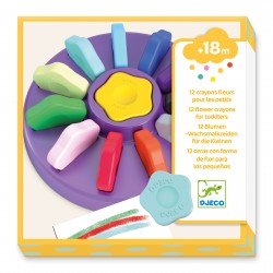 12 flower crayons for toddlers - DJE-DJ09005 - DJECO - Pens, pencils, ... - Le Nuage de Charlotte