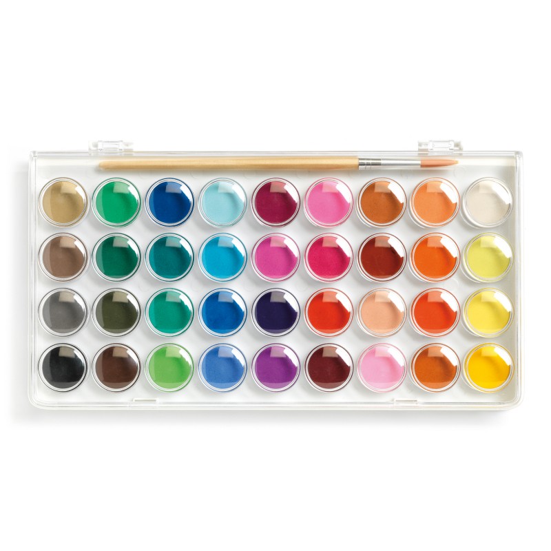 36 pastilles de gouaches - DJE-DJ08873 - DJECO - Peintures - Le Nuage de Charlotte