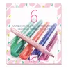 6 marqueurs pailletés - Sweet - DJE-DJ08877 - Djeco - Stylos, crayons, ... - Le Nuage de Charlotte