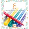 6 glitter markers - DJE-DJ08871 - DJECO - Pens, pencils, ... - Le Nuage de Charlotte