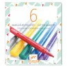 6 marqueurs pailletés classique - DJE-DJ08871 - DJECO - Stylos, crayons, ... - Le Nuage de Charlotte