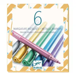 6 marqueurs métalliques - DJE-DJ08870 - DJECO - Stylos, crayons, ... - Le Nuage de Charlotte