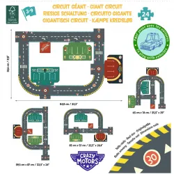 Crazy Motors - City circuit- giant puzzle - 24 pcs - DJE-DJ05497 - DJECO - Crazy Motors - Le Nuage de Charlotte