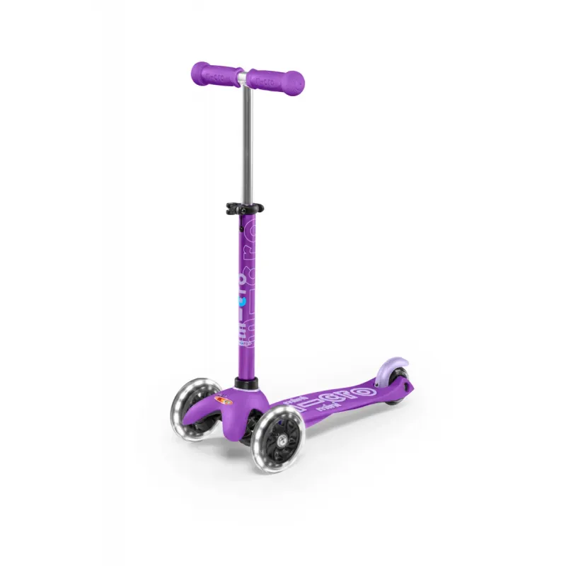 Mini Micro Trottinette 3 roues Deluxe LED - Violet - MICR-MMD141 - Micro Mobility - Trottinettes, Didicar - Le Nuage de Charl...