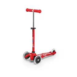 Mini Micro Trottinette 3 roues Deluxe LED - Rouge - MICR-MMD052 - Micro Mobility - Trottinettes, Didicar - Le Nuage de Charlotte