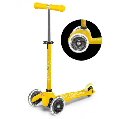 Mini Micro Scooter 3 wheels Deluxe LED - Yellow - MICR-MMD053 - Micro Mobility - Scooters, Didicar - Le Nuage de Charlotte