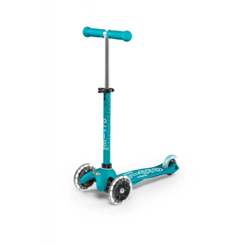 Mini Micro Trottinette 3 roues Deluxe LED - Aqua - MICR-MMD076 - Micro Mobility - Trottinettes, Didicar - Le Nuage de Charlotte