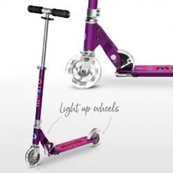 Trottinette Micro Sprite LED - Rayé violet - MICR-SA0219 - Micro Mobility - Trottinettes, Didicar - Le Nuage de Charlotte