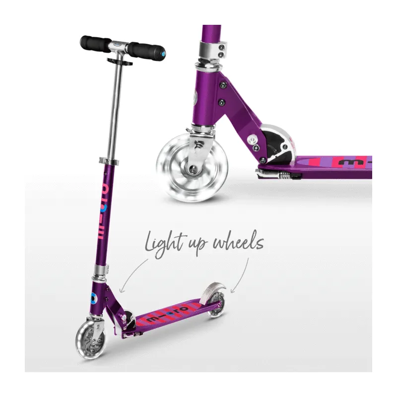 Micro Sprite LED Scooter - Purple Stripe - MICR-SA0219 - Micro Mobility - Scooters, Didicar - Le Nuage de Charlotte