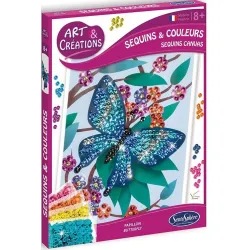 Sequins Canvas - Butterfly - STS-2010 - SentoSphère - Creative boxes - Le Nuage de Charlotte