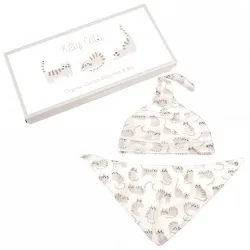 "Kitty Cats" Baby Hat and Bib Set - REX-28887 - Rex London - Placemats & Bibs - Le Nuage de Charlotte