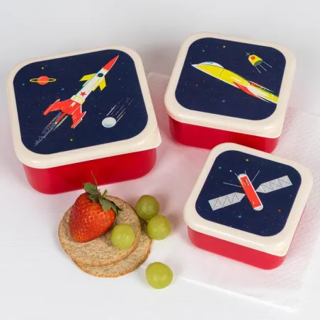 Space Age Snack Boxes (set Of 3) - REX-28512 - Rex London - Lunch box, fruit and snack - Le Nuage de Charlotte