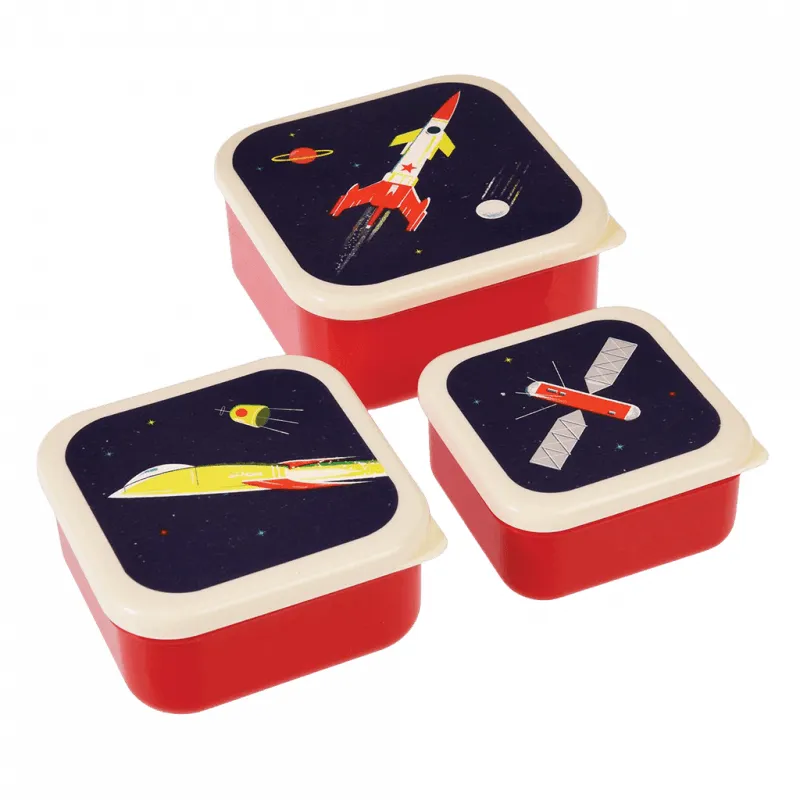 Space Age Snack Boxes (set Of 3) - REX-28512 - Rex London - Lunch box, fruit and snack - Le Nuage de Charlotte