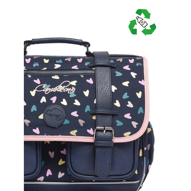 Vintage Fantasy schoolbag 38 cm - Navy Heart - CAME-VIG-CA38-709636 - Caméléon - Backpacks - Le Nuage de Charlotte