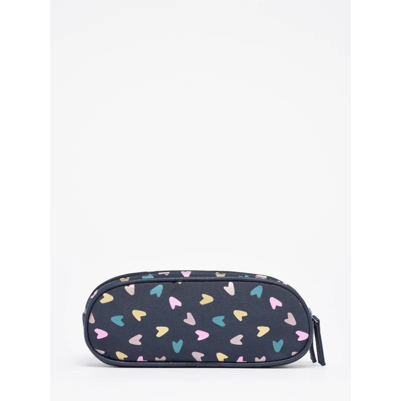 Vintage Fantasy pencil box - Navy Heart - CAME-VIG-PLUM-709636 - Caméléon - Backpacks - Le Nuage de Charlotte