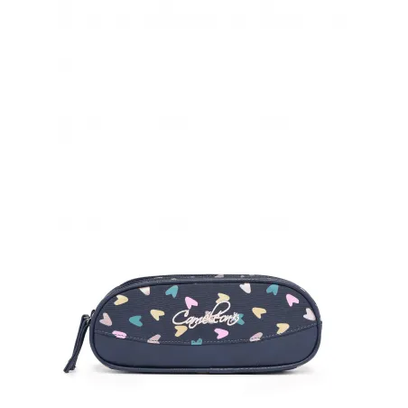 Vintage Fantasy pencil box - Navy Heart - CAME-VIG-PLUM-709636 - Caméléon - Backpacks - Le Nuage de Charlotte