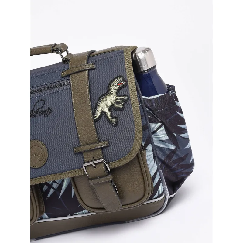 Vintage Urban schoolbag 38 cm - Grey Tropical - CAME-VIB-CA38-80H - Caméléon - Backpacks - Le Nuage de Charlotte