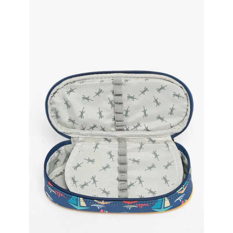 Trousse Retro - Stripes Sailboat - CAME-RET-PLUM-709635 - Caméléon - Trousses à Crayons - Le Nuage de Charlotte