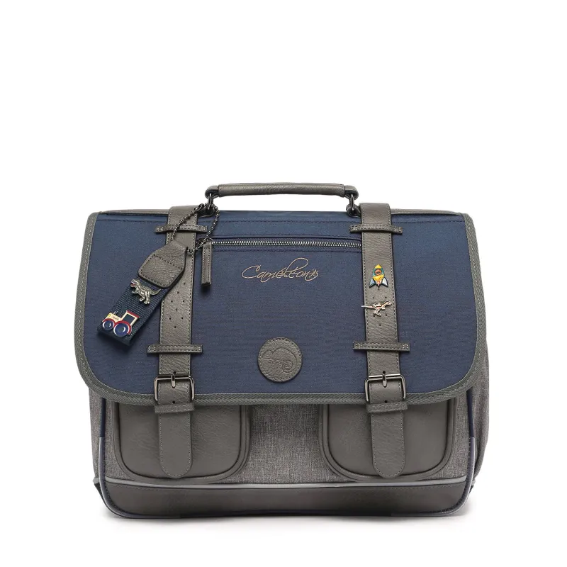 Cartable Vintage Pin's 41 cm - Navy - CAME-VIP-CA41-05E - Caméléon - Cartables et sac à dos - Le Nuage de Charlotte