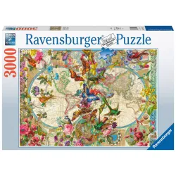 Flora & Fauna World Map [3000] - RAV-171170 - Ravensburger - Puzzles for the bigger ones - Le Nuage de Charlotte