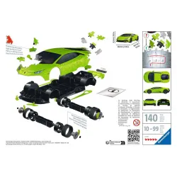 Puzzle 3D - Lamborghini Huracán EVO verte [140] - RAV-112999 - Ravensburger - Puzzles 3D - Le Nuage de Charlotte