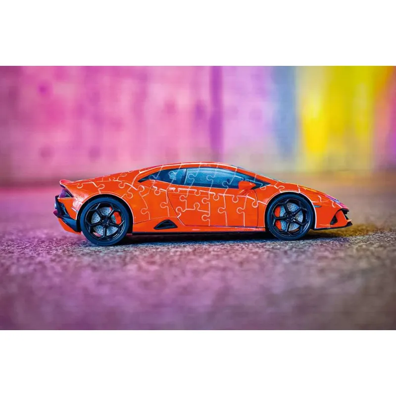 Puzzle 3D Ravensburger Voiture Auto Lamborghini Orange pour Enfants