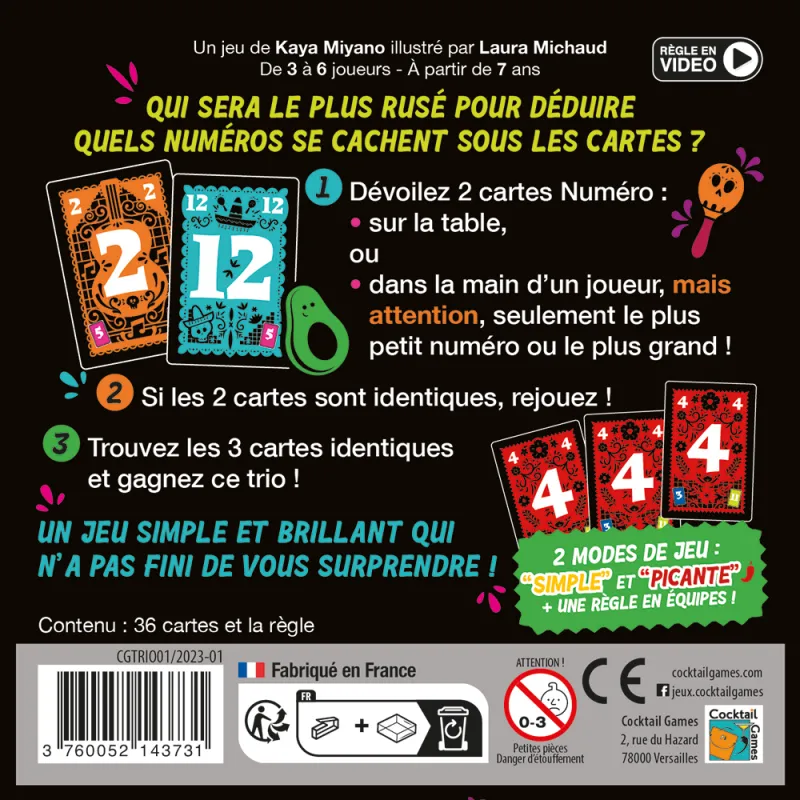 Trio - COG-INT0184 - Cocktail Games - Jeux de société - Le Nuage de Charlotte