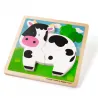 Puzzle en bois - Vache - BIG-34055 - Bigjigs - Puzzles en bois - Le Nuage de Charlotte