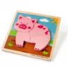 Puzzle en bois - Cochon - BIG-34053 - Bigjigs - Puzzles en bois - Le Nuage de Charlotte