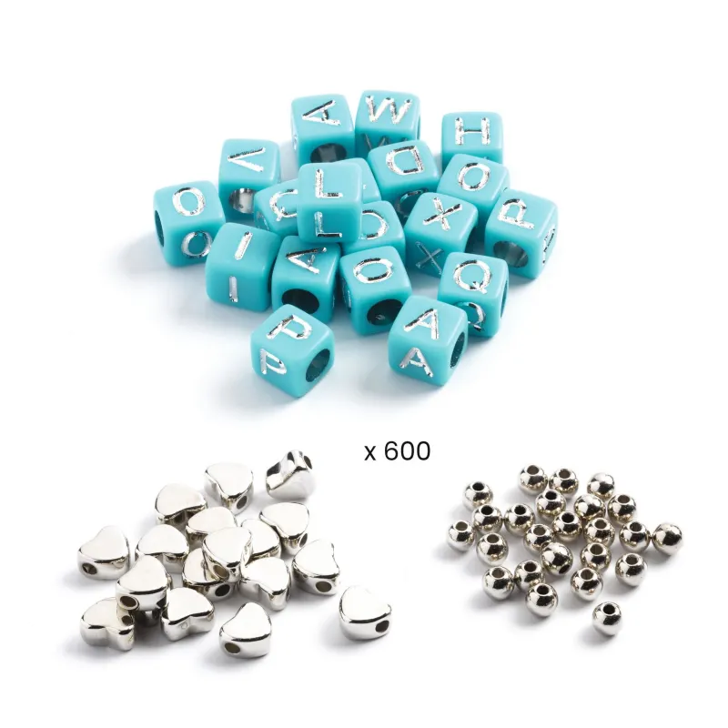 Oh! Les Perles - Alphabet beads, Silver - DJE-DJ00030 - DJECO - Stringing beads - Le Nuage de Charlotte