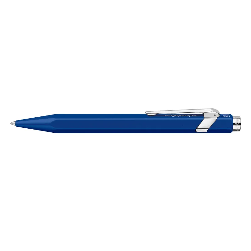 Caran d'Ache - 849 Blue Varnish Rollerball Pen with Pouch - CARA-0846.659 - Caran d'Ache - Pens, pencils, ... - Le Nuage de C...