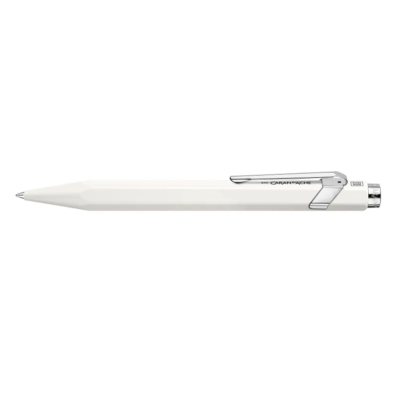 Caran d'Ache - Stylo Roller 849 Blanc avec Étui - CARA-0846.502 - Caran d'Ache - Stylos, crayons, ... - Le Nuage de Charlotte