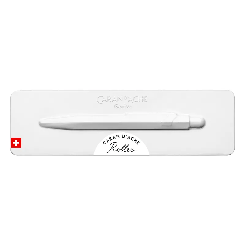 Caran d'Ache - Stylo Roller 849 Blanc avec Étui - CARA-0846.502 - Caran d'Ache - Stylos, crayons, ... - Le Nuage de Charlotte