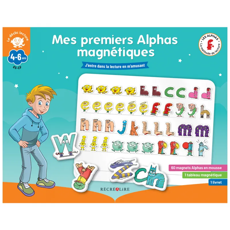 Mes premiers Alphas magnétiques - Je découvre les sons : Tableau magnétique + 60 magnets Les Alphas - RAL-3700686104234 - Edi...