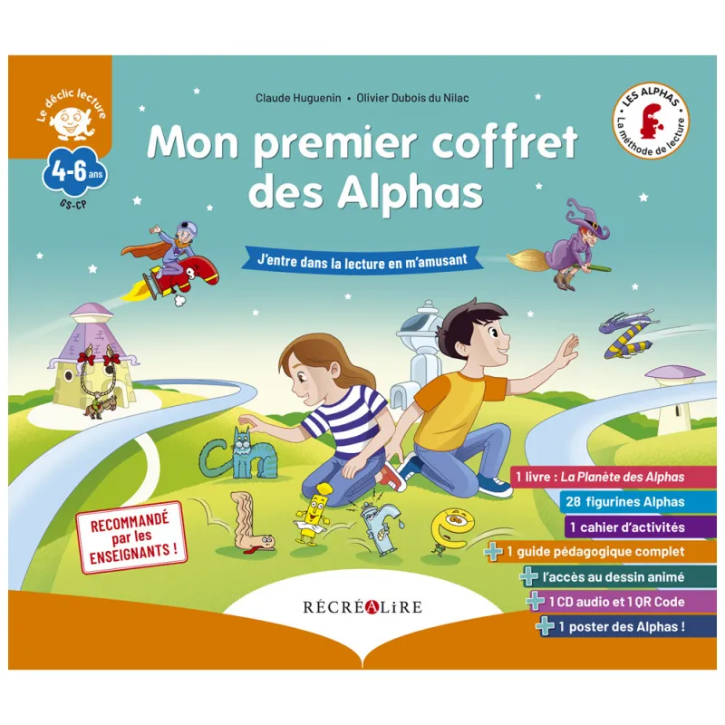 Mon premier coffret des Alphas - L'indispensable pour apprendre à lire - RAL-9782366470918 - Editions Récréalire - Learn whil...