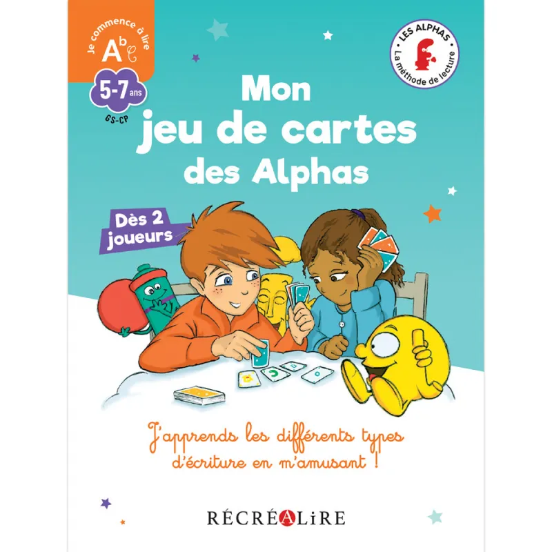 Mon jeu de cartes des Alphas - 142 cartes pour apprendre les différents types d'écriture - RECR-3700686103305 - Editions Récr...