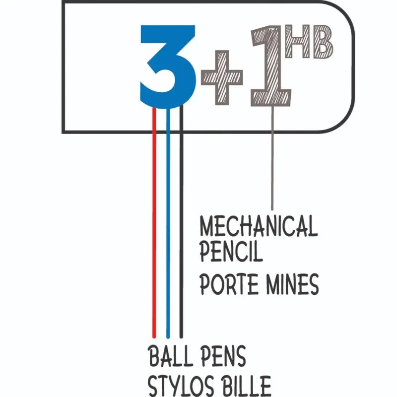 BIC 4 Colors 3+1 HB - BIC-942104 - Bic - Pens, pencils, ... - Le Nuage de Charlotte