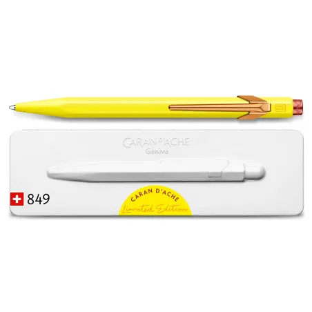 Caran d'Ache - Stylo Bille 849 CLAIM YOUR STYLE Jaune Canari – Edition Limitée - CARA-0849.537 - Caran d'Ache - Stylos, crayo...