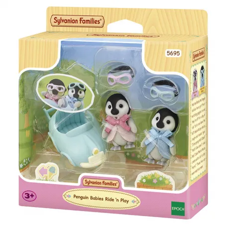 Sylvanian Families - Les jumeaux pingouin et leur voiture - EPO-5695 - Epoch - Sylvanian Families - Le Nuage de Charlotte