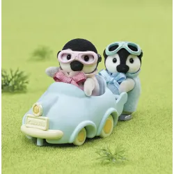 Sylvanian Families - Les jumeaux pingouin et leur voiture - EPO-5695 - Epoch - Sylvanian Families - Le Nuage de Charlotte