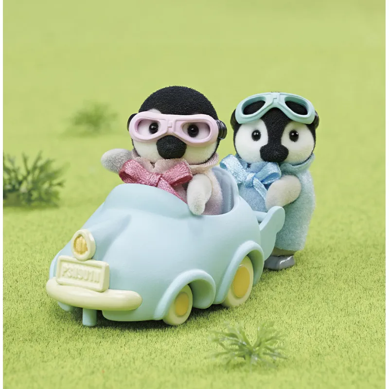 Sylvanian Families - Les jumeaux pingouin et leur voiture - EPO-5695 - Epoch - Sylvanian Families - Le Nuage de Charlotte