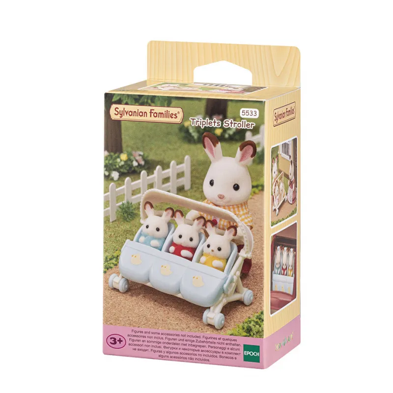 Sylvanian Families - La poussette triple - EPO-L5533 - Epoch - Sylvanian Families - Le Nuage de Charlotte